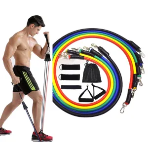 15 Pcs Resistance Bands Set Fitness Bands Resistance Gym Equipment Exercise Bands Pull Rope Fitness Elastic Training Expander