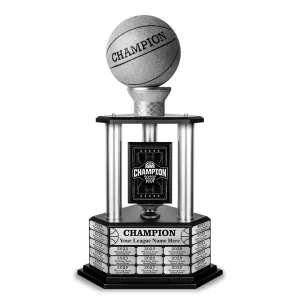 26-36” Silver Basketball Trophy