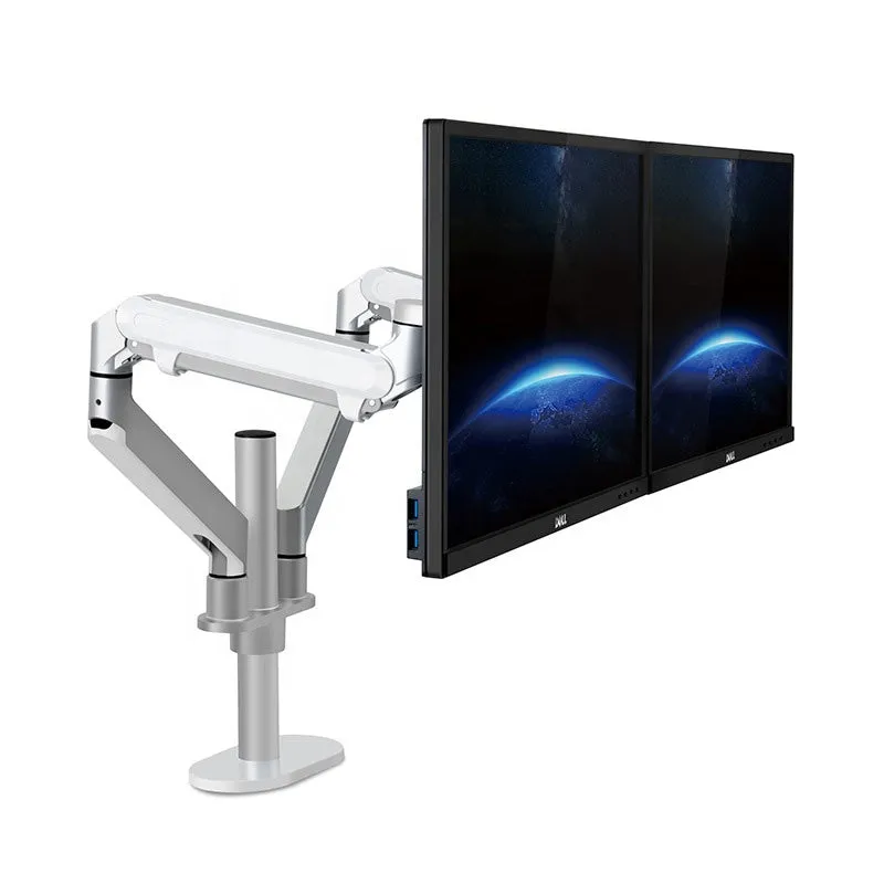 Aluminum 360 Dual Lcd Monitor w/Clamp