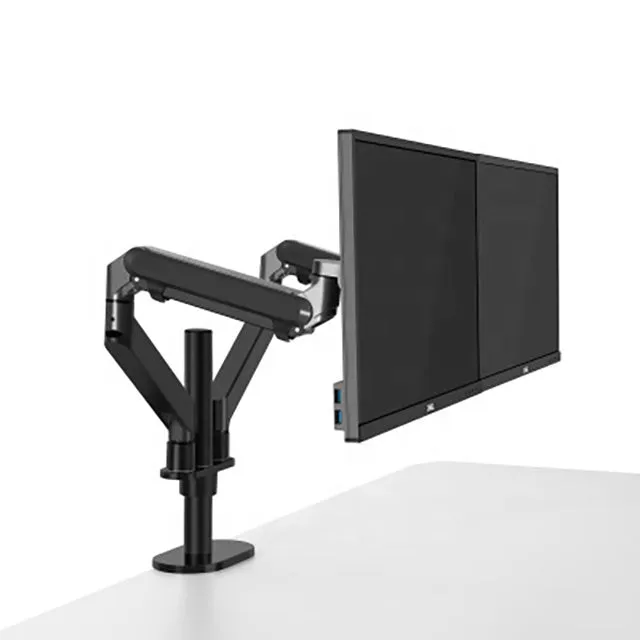 Aluminum 360 Dual Lcd Monitor w/Clamp