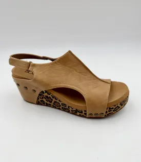 Carley in Taupe Smooth Leopard by Corkys