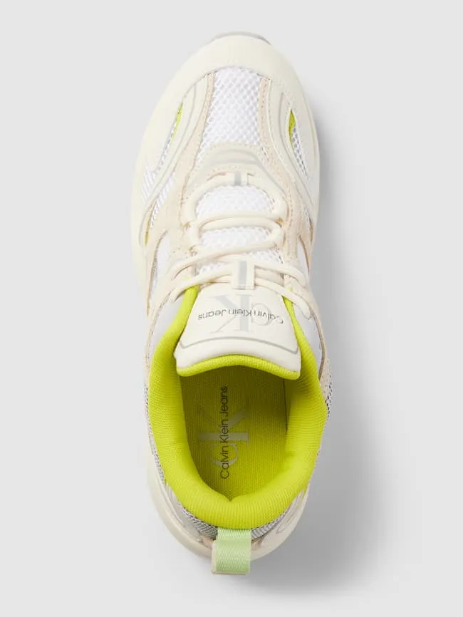 Chunky sneakers with label, RETRO TENNIS Calvin Klein Jeans, yellow