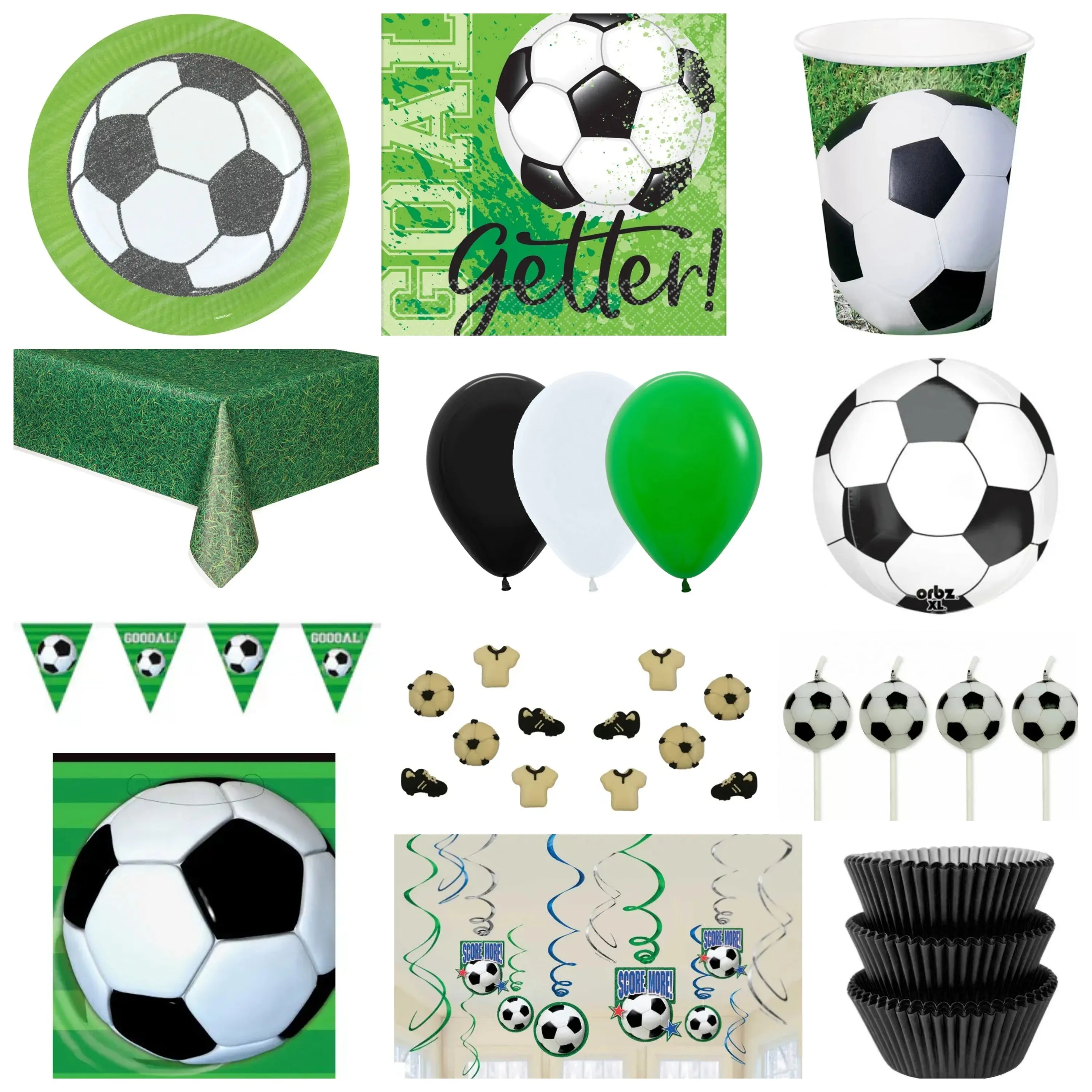 Deluxe Soccer Party Pack for 8 - SAVE 5%