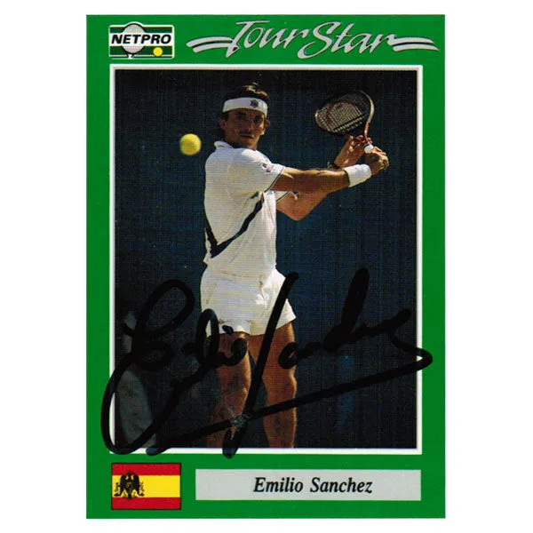 Emilio Sanchez Signed  Men`s Card