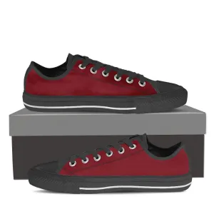 Garnet and Black Low-Cut Sneakers