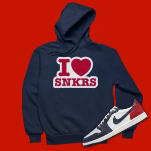 I Love Sneakers Hoodie Matching Jordan 1 Low Howard