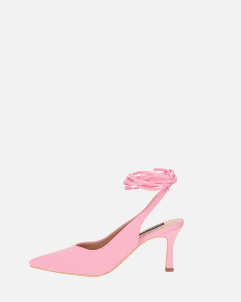 IOLE - scarpe con tacco a spillo in lycra rosa