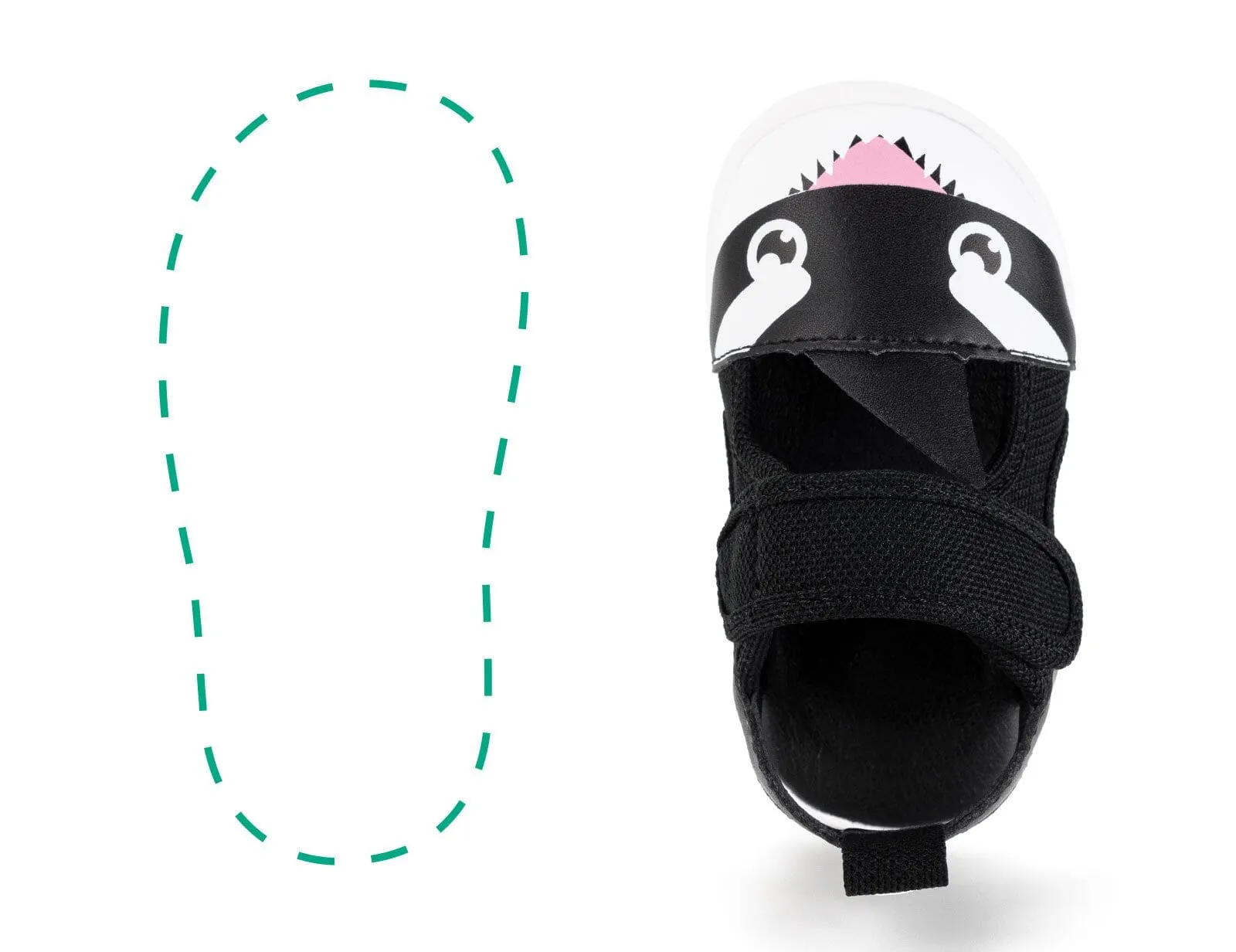 Killer Whale Single Squeaky Toddler Sandals | Black