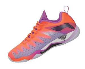 Unisex Li Ning Gyrfalcon 5 Badminton Shoe in Orange, AYAS026-3