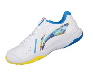 Li Ning Lei Ting Badminton Kid's Shoe [White/Blue] AYTT014-3