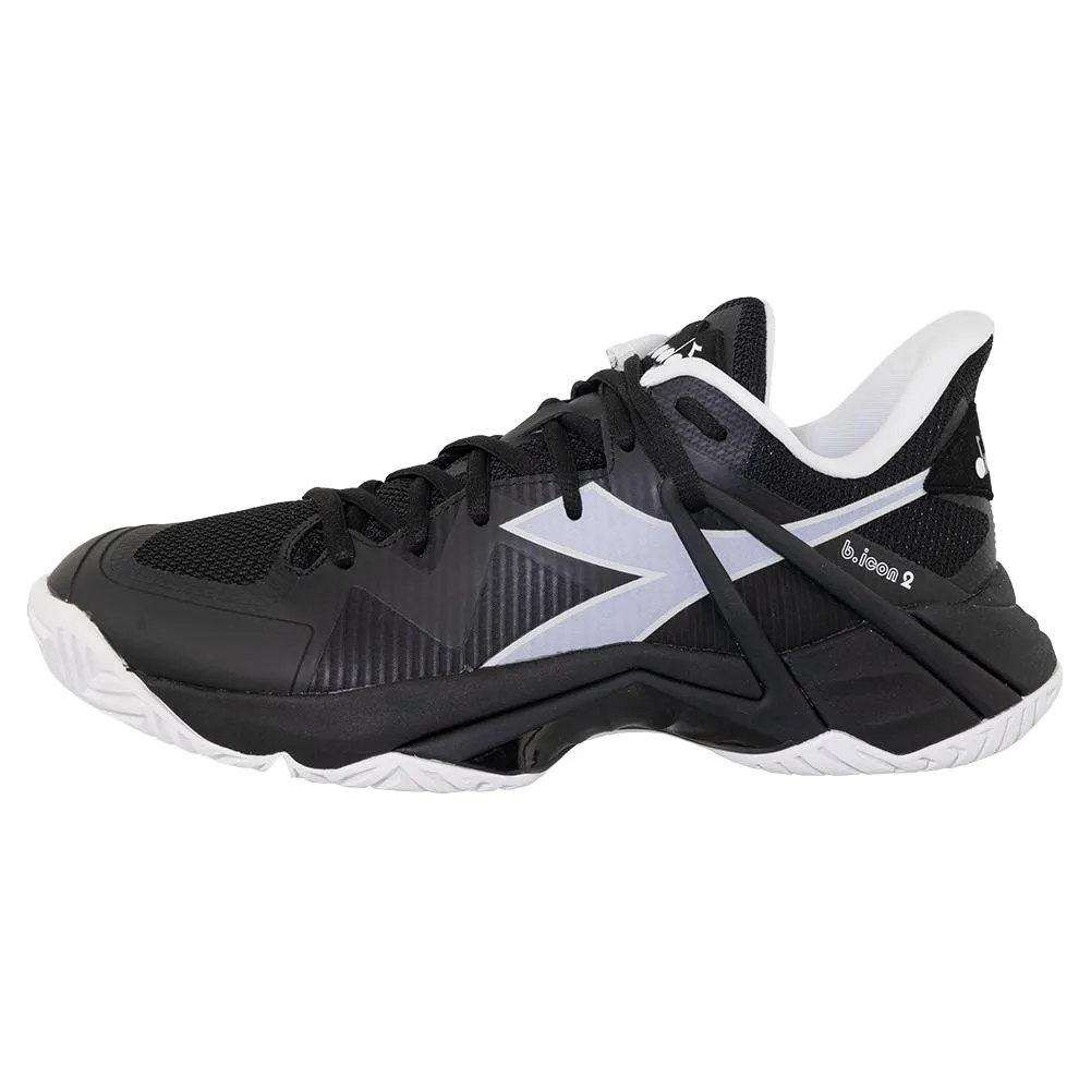 Men's B.Icon 2 AG Tennis Shoes Black and Silver