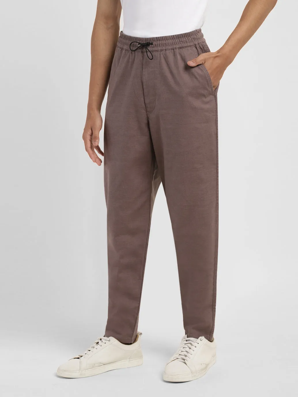 Men's Brown Regular Fit Joggers