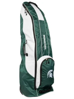 Michigan State Spartans Team Golf Green Golf Clubs Wheeled Luggage Travel Bag