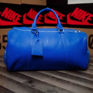 Royal Blue Leather Duffle Bag (Unbreakable Collab) 150 Made