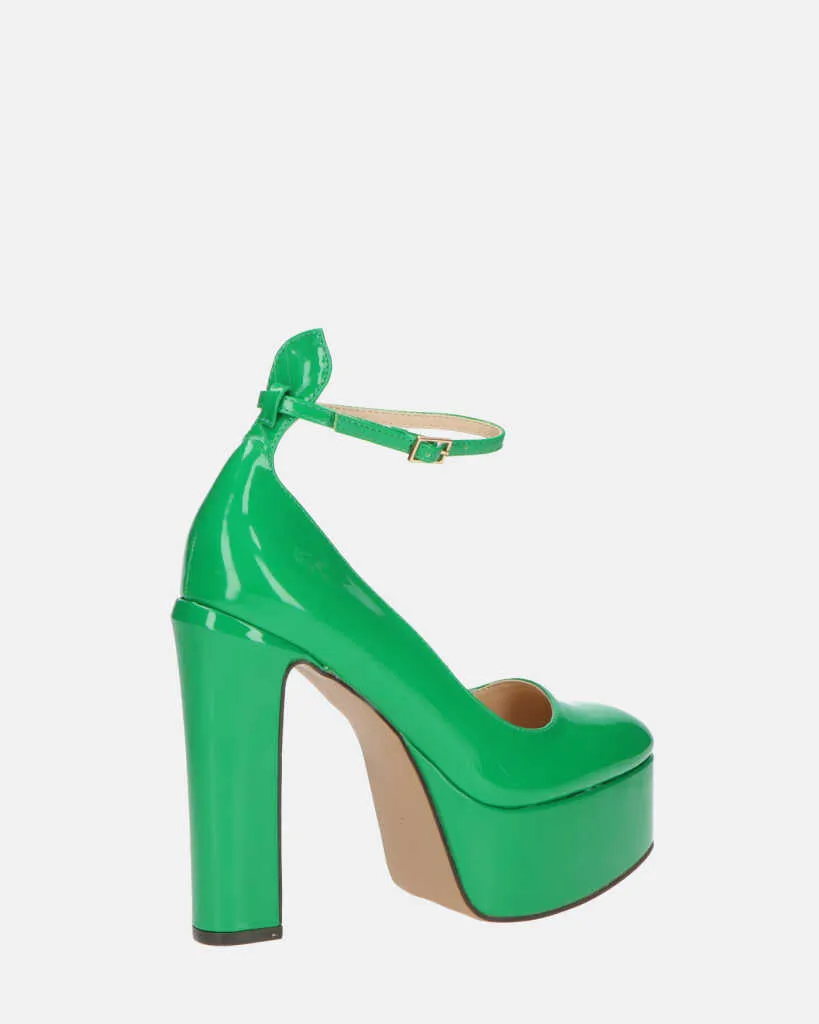 SOLEIL - scarpe con tacco alto in glassy verde