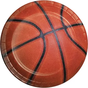 Sports Fanatic Basketball Plates - Lunch 8 Pkt