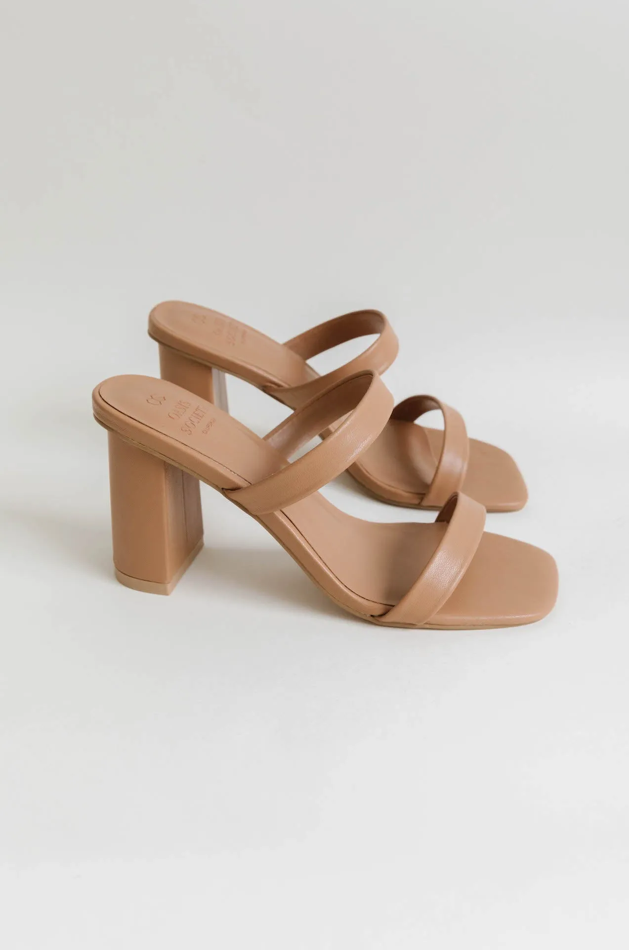 Tan Strappy Heel Sandals