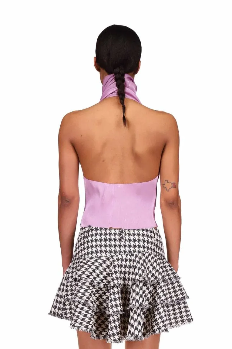 Violet Low Back Halter Top