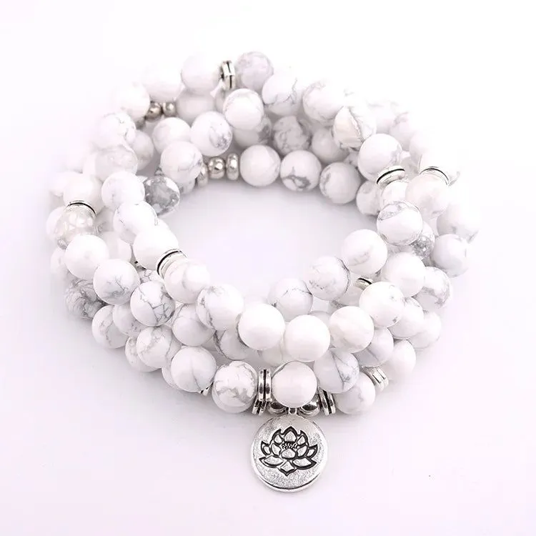 White Pine 108 Mala Yoga Beads Bracelet